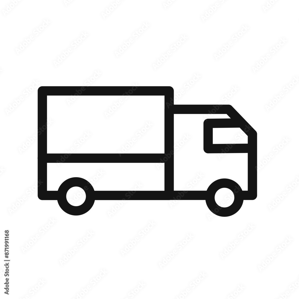 delivery truck icon black and white vector sign delivery truck icon black and white vector sign