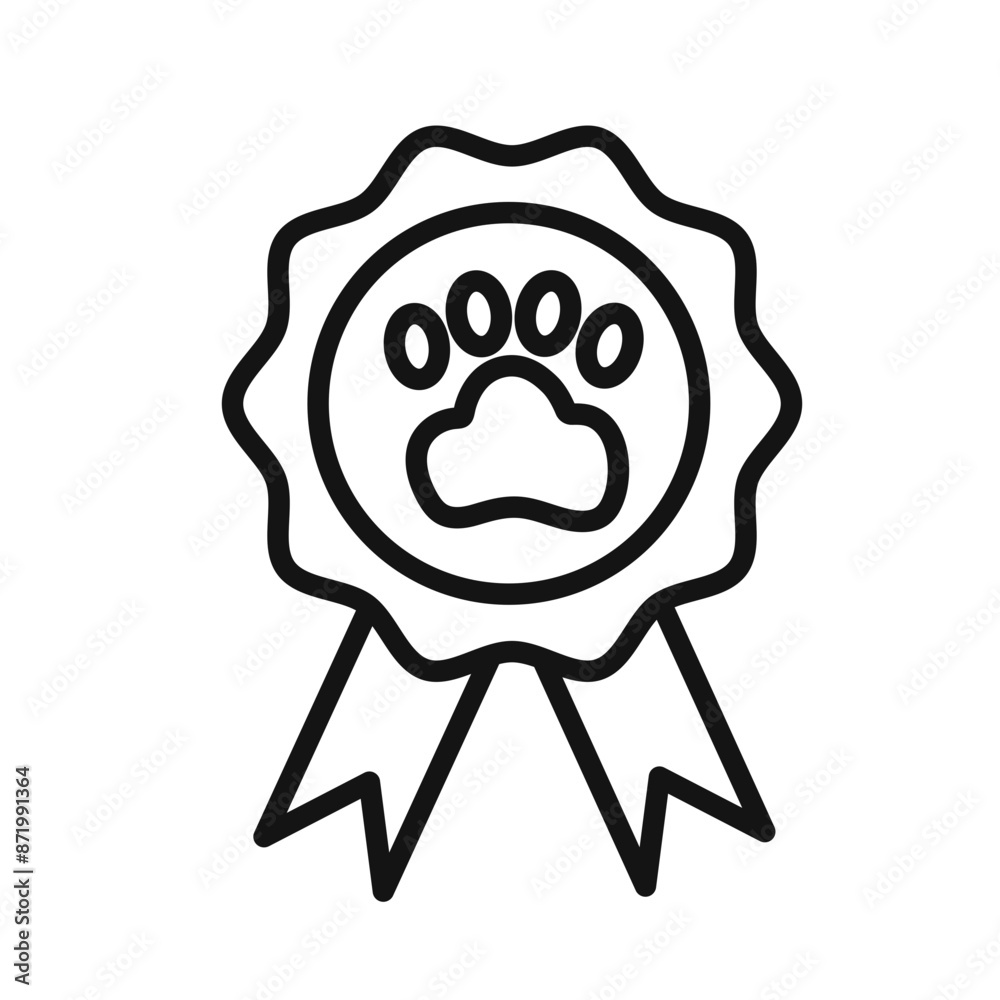 Obraz premium dog competition icon black and white vector sign