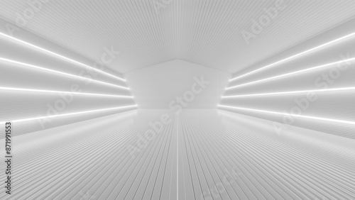 Abstract Futuristic empty floor and room Sci-Fi Corridor With light for showcase,room,interior,display products.Modern Future cement floor and wall background technology interior concept.3d render