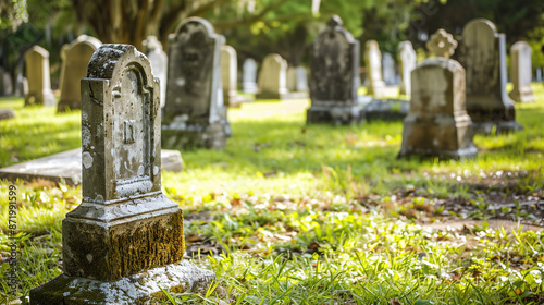 old stone graveyard photo