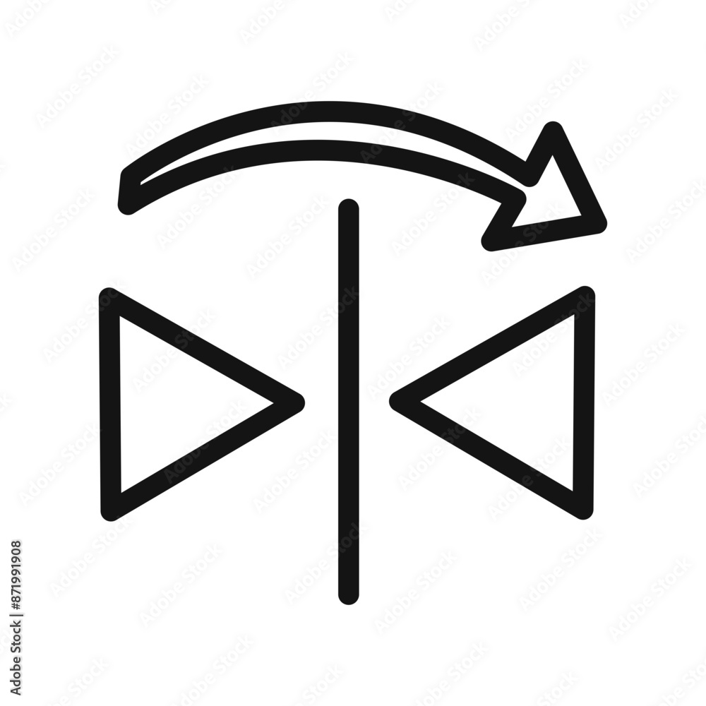 flip icon black and white vector sign flip icon black and white vector sign