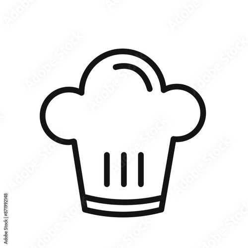 toque icon black and white vector sign