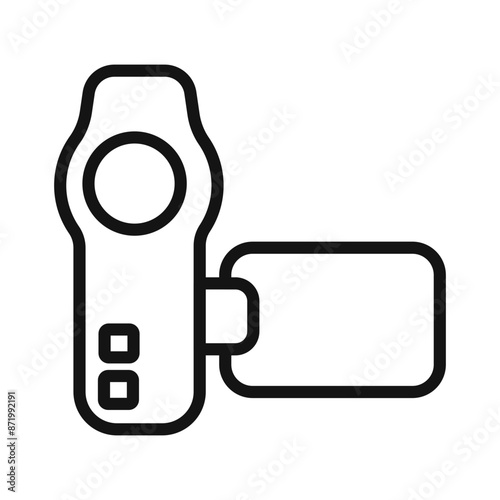 Handy Cam Icon black and white vector sign