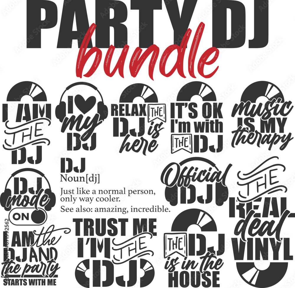Dj Illustrations Bundle Dj Illustrations Bundle