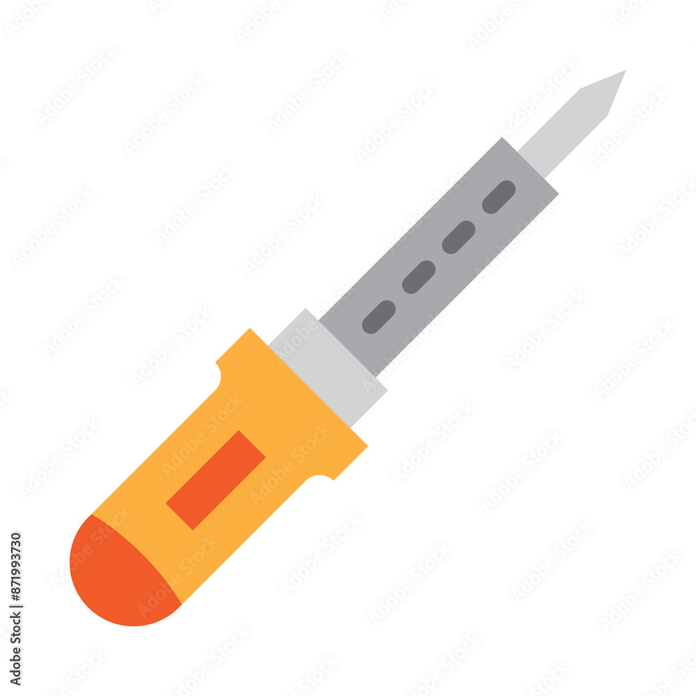 Soldering Iron Vector Flat Icon Design