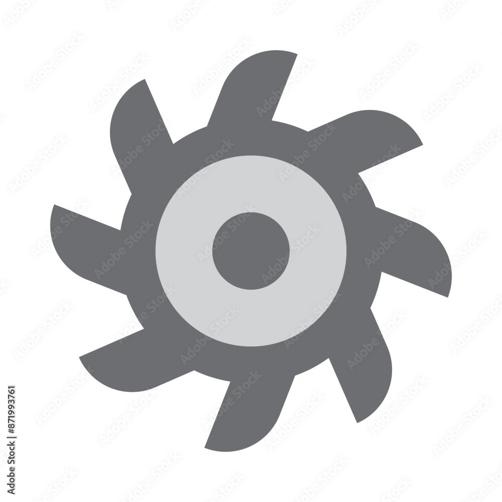 Obraz premium Circular Saw Vector Flat Icon Design