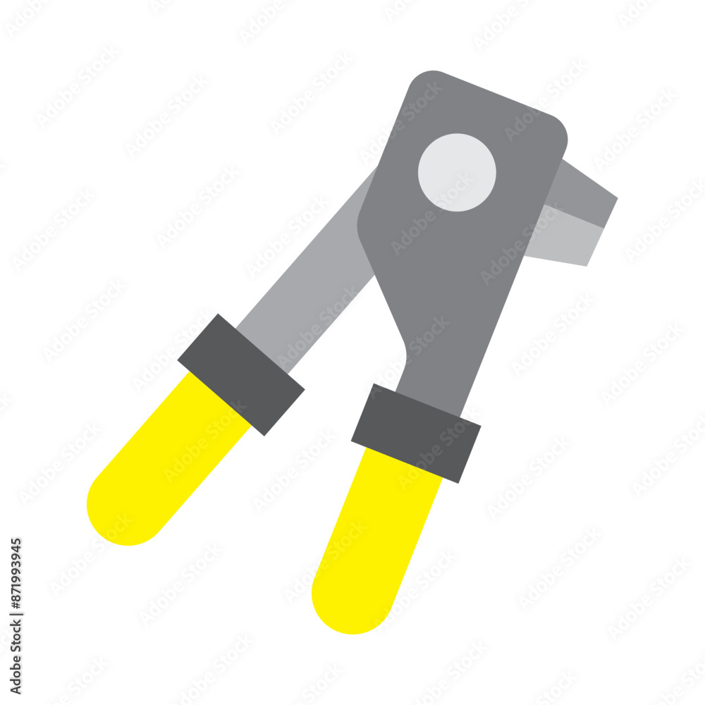 Groove Joint pliers Vector Flat Icon Design Groove Joint pliers Vector Flat Icon Design
