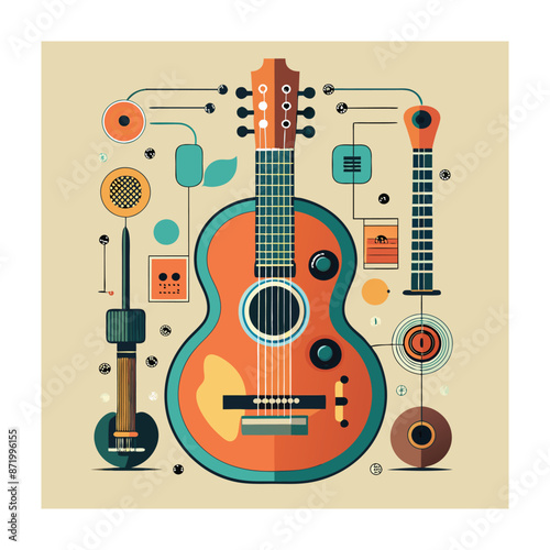 Music instrument vector illustration