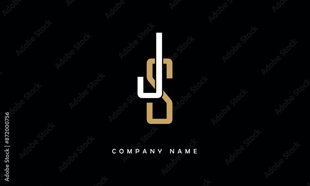 JS, SJ, J, S Abstract Letters Logo Monogram JS, SJ, J, S Abstract Letters Logo Monogram