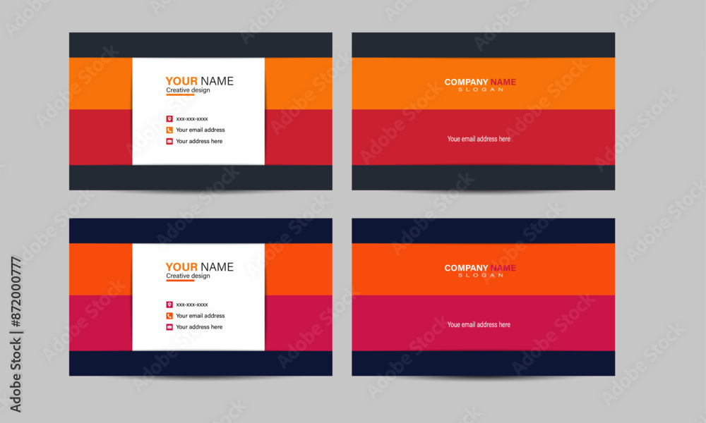 colourful business card design colourful business card design