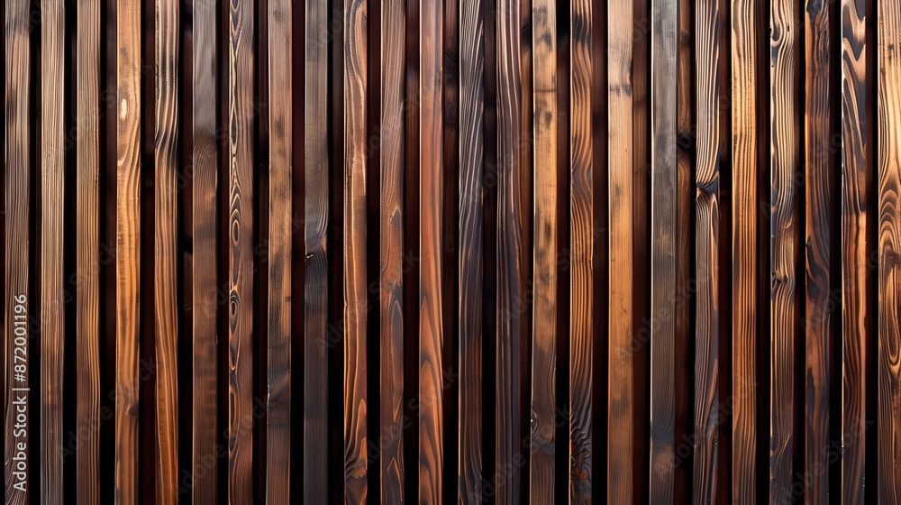 Elegant Vertical Wood Slats with Even Spacing in Modern Minimalist Style Elegant Vertical Wood Slats with Even Spacing in Modern Minimalist Style