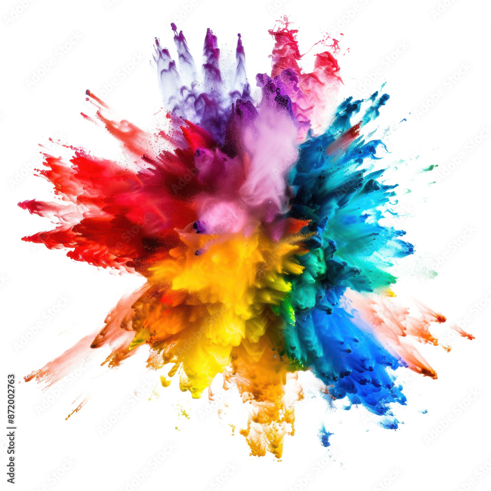 Fototapeta premium Color paint or particle explosion rainbow gay pride