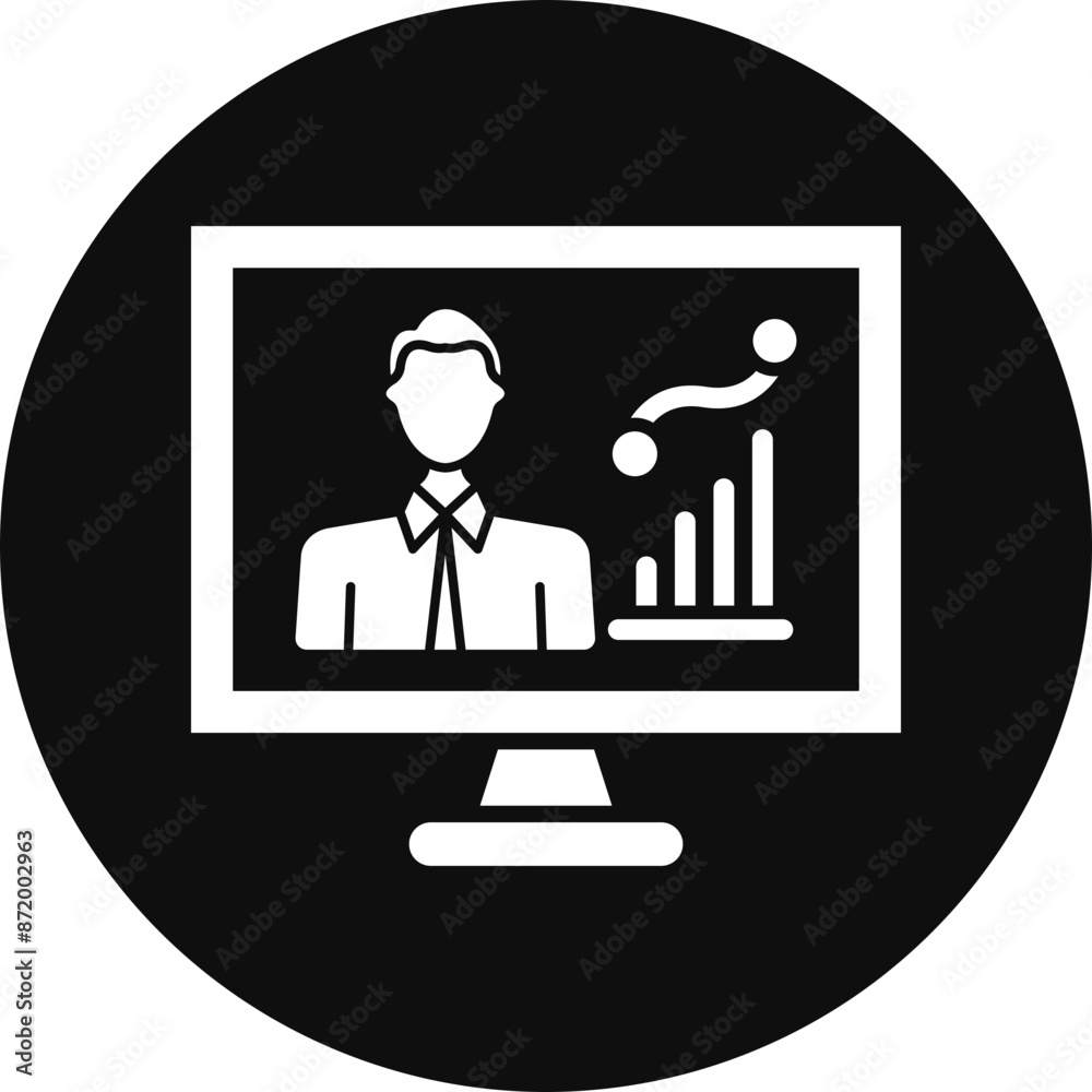 Employee Performance Glyph Black Circle Icon Employee Performance Glyph Black Circle Icon