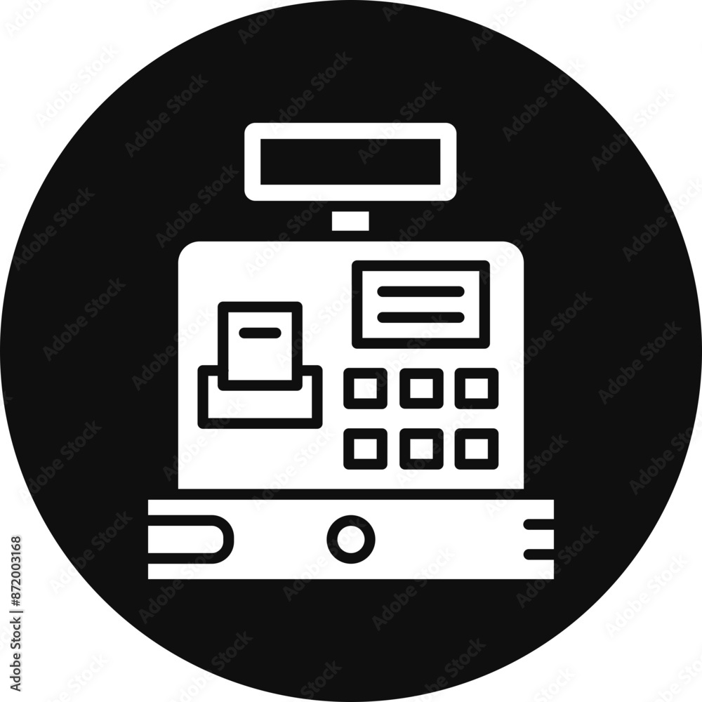 Cash Machine Glyph Black Circle Icon Cash Machine Glyph Black Circle Icon