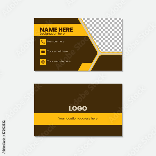Modern business card and simple and clean creative concept