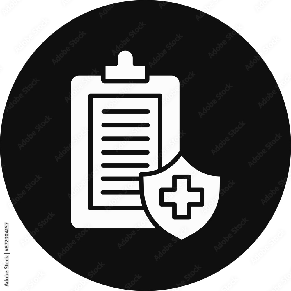 Medical Insurance Glyph Black Circle Icon Medical Insurance Glyph Black Circle Icon