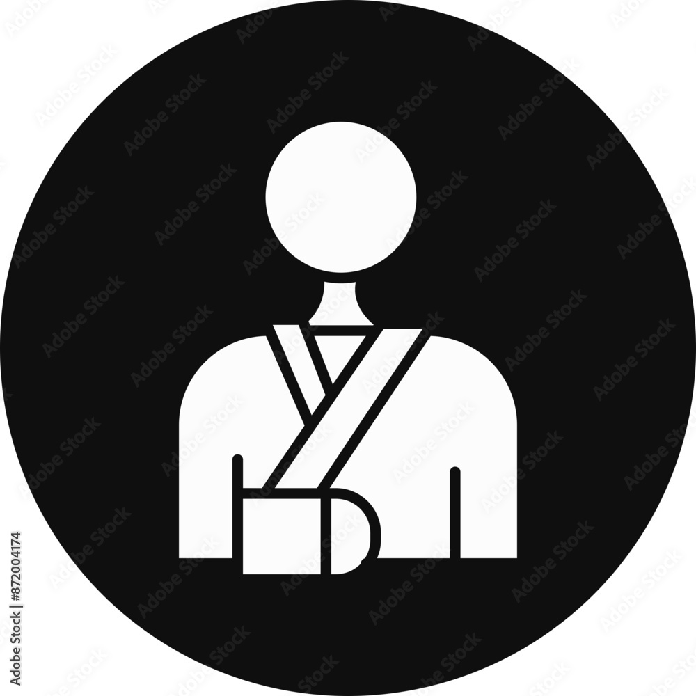 Injury Glyph Black Circle Icon