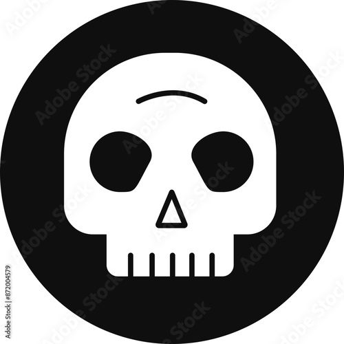 Horror Glyph Black Circle Icon
