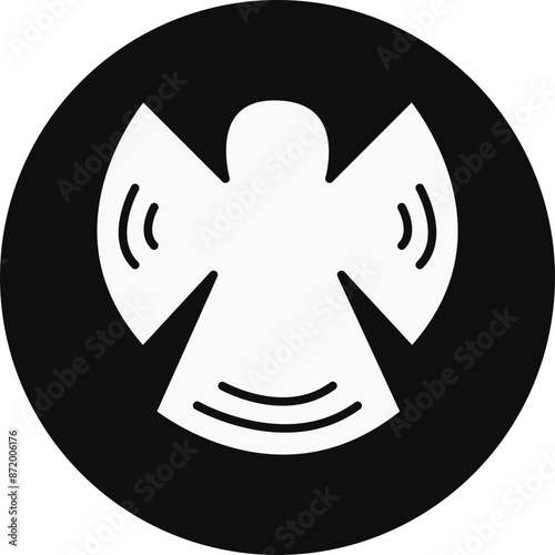 Angle Glyph Black Circle Icon