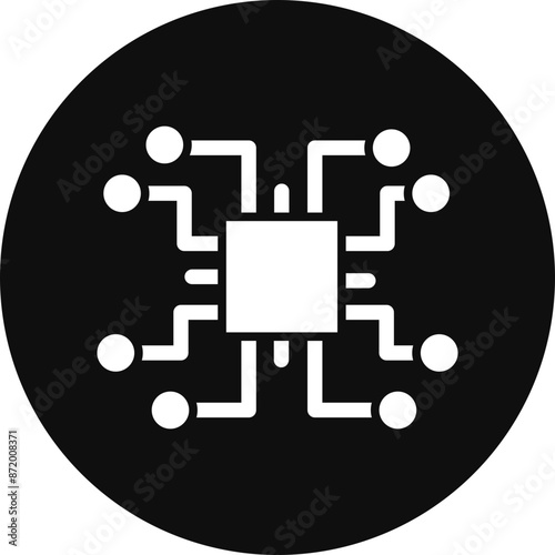 Embedded Glyph Black Circle Icon