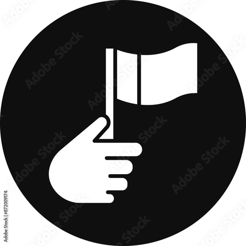 Patriotism Glyph Black Circle Icon