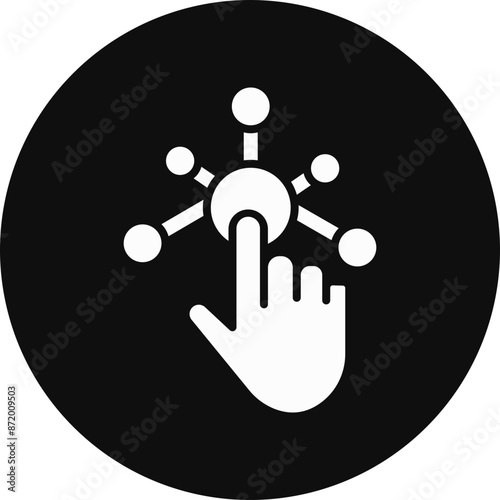 Interactive Glyph Black Circle Icon