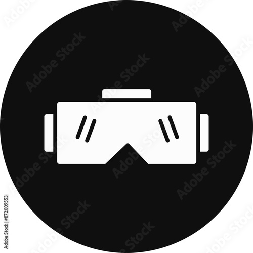 Stereoscopic Glyph Black Circle Icon