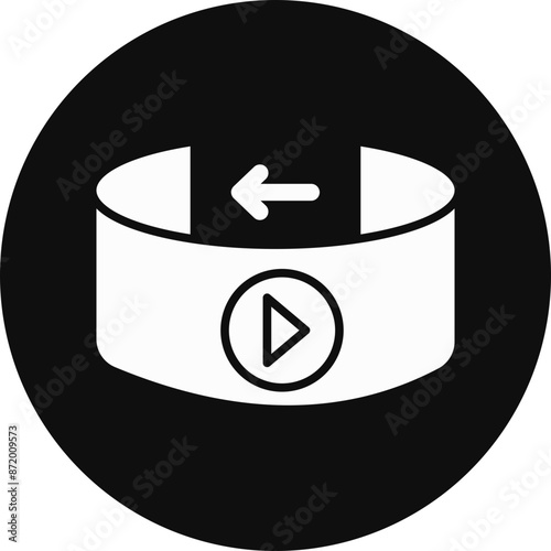 Panaroma Glyph Black Circle Icon