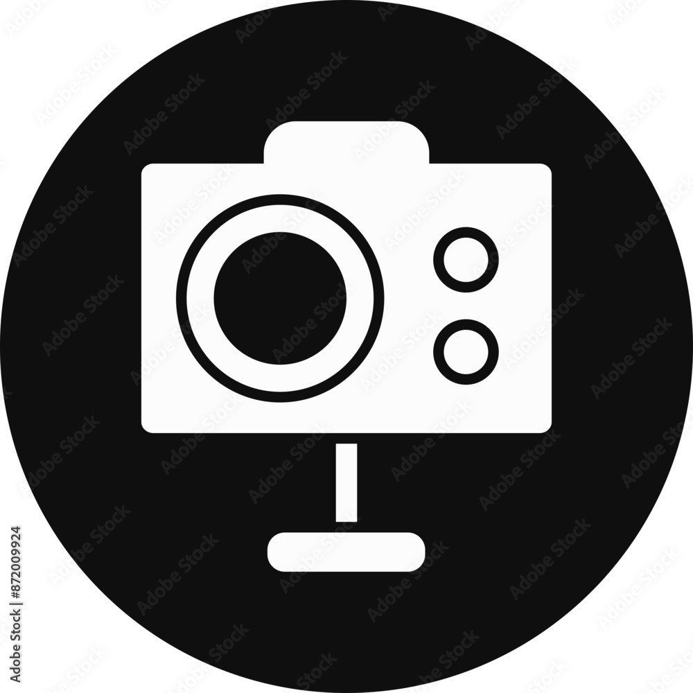3d Camera Glyph Black Circle Icon 3d Camera Glyph Black Circle Icon