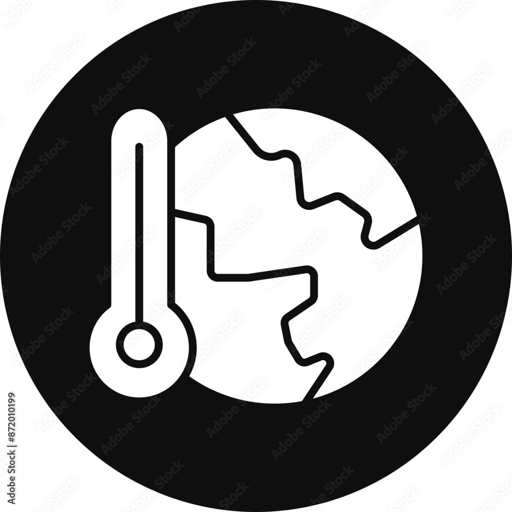 Climate Change Glyph Black Circle Icon Climate Change Glyph Black Circle Icon