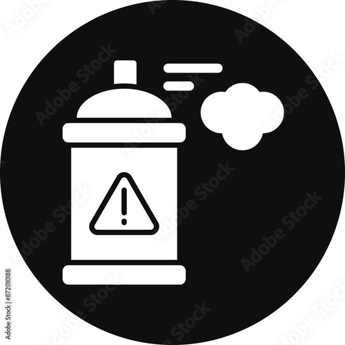Aerosol Glyph Black Circle Icon