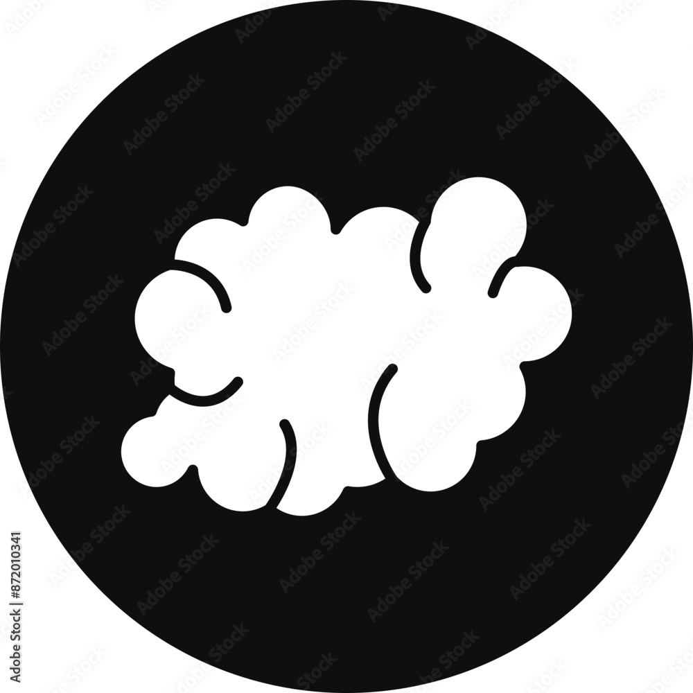 Fog Glyph Black Circle Icon Fog Glyph Black Circle Icon