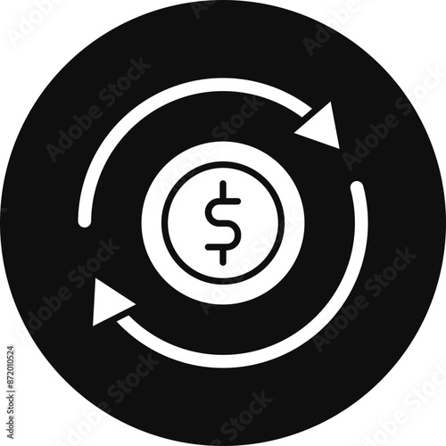 Business Glyph Black Circle Icon