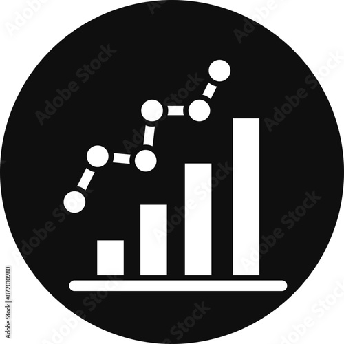 Statisctics Glyph Black Circle Icon
