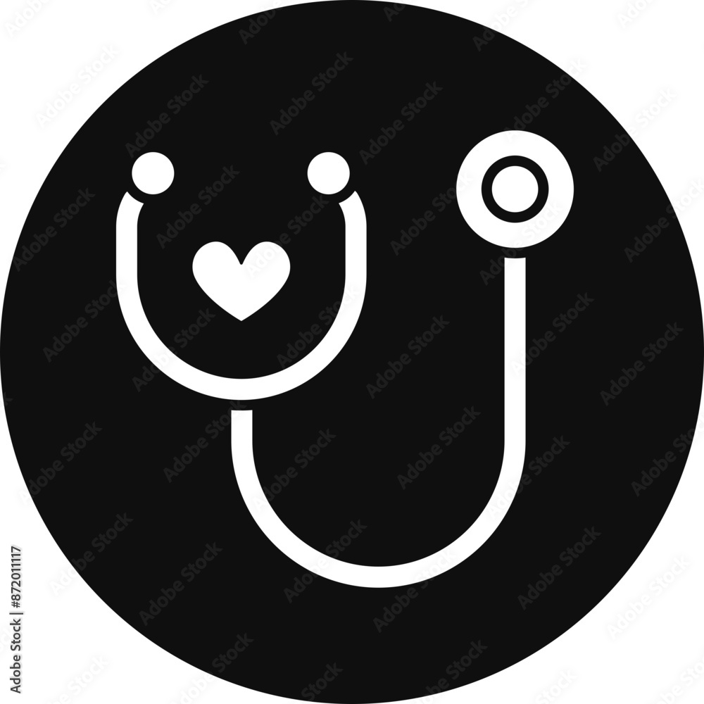 Medical Checkup Glyph Black Circle Icon Medical Checkup Glyph Black Circle Icon