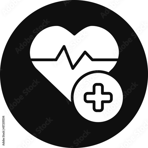 Health Glyph Black Circle Icon