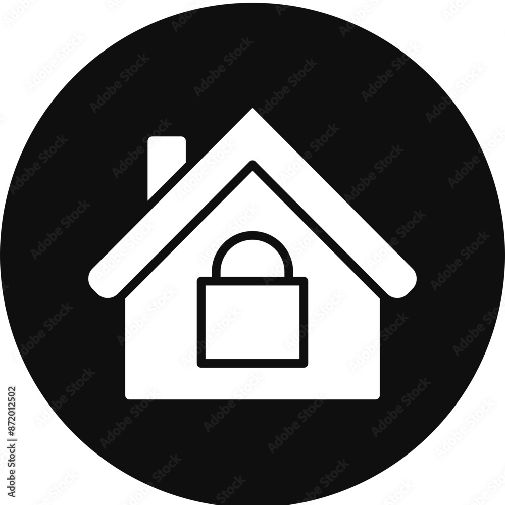 Obraz premium Teleworking Glyph Black Circle Icon