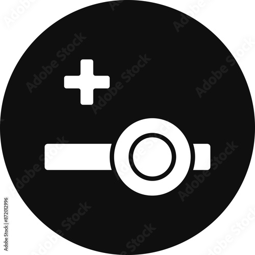 Head Mirror Glyph Black Circle Icon
