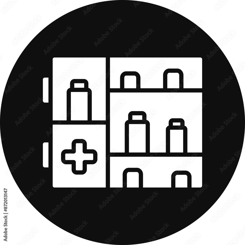 Medicine Cabinet Glyph Black Circle Icon Medicine Cabinet Glyph Black Circle Icon