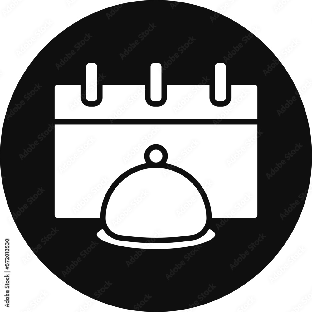 Obraz premium Dinner Glyph Black Circle Icon