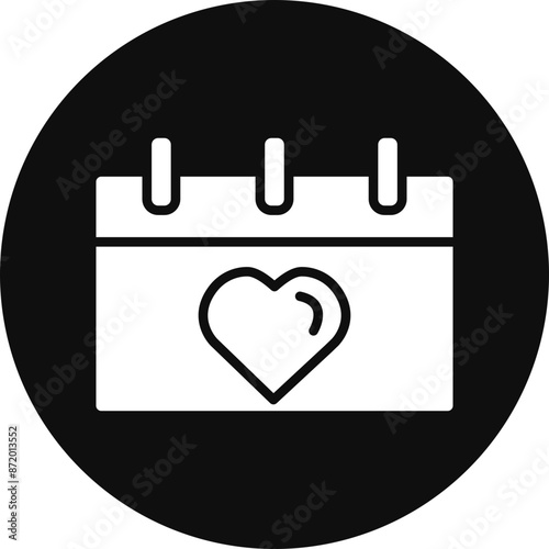 Wedding Glyph Black Circle Icon