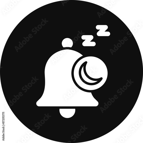 Sleep Glyph Black Circle Icon