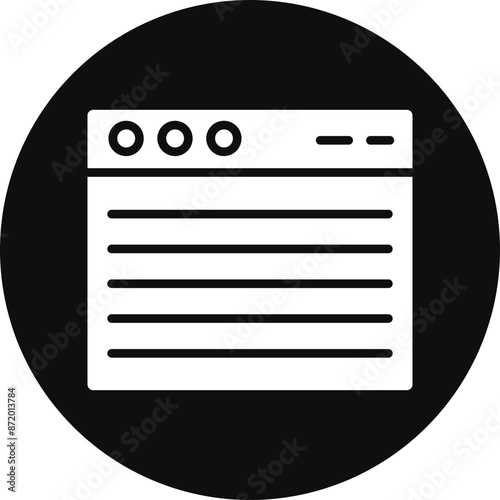 Stories Glyph Black Circle Icon