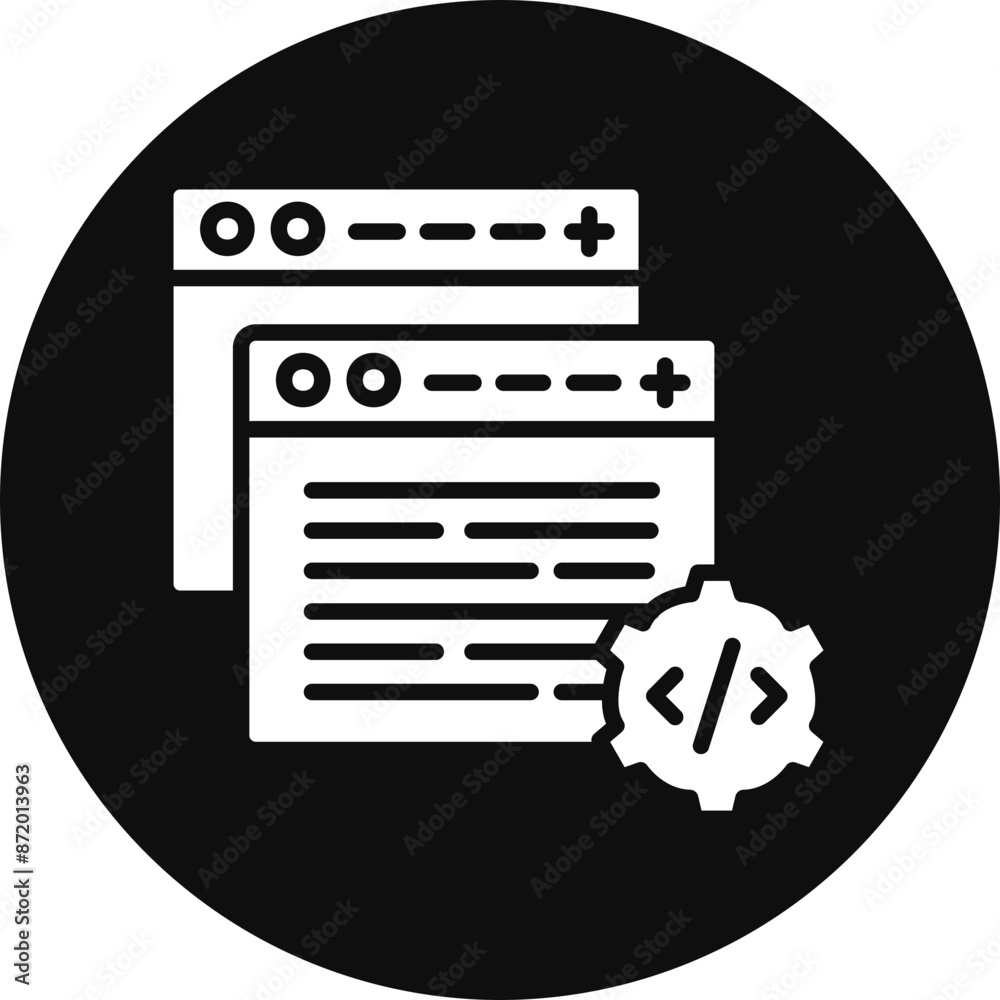 Features Glyph Black Circle Icon Features Glyph Black Circle Icon