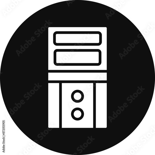 Cases Glyph Black Circle Icon