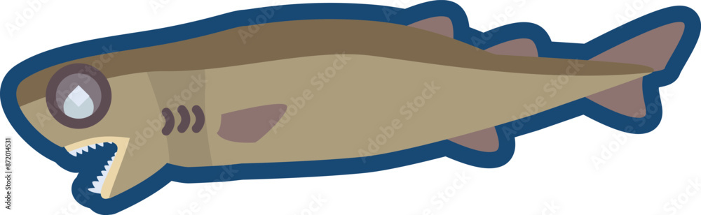 Fototapeta premium かわいいダルマザメのイラスト