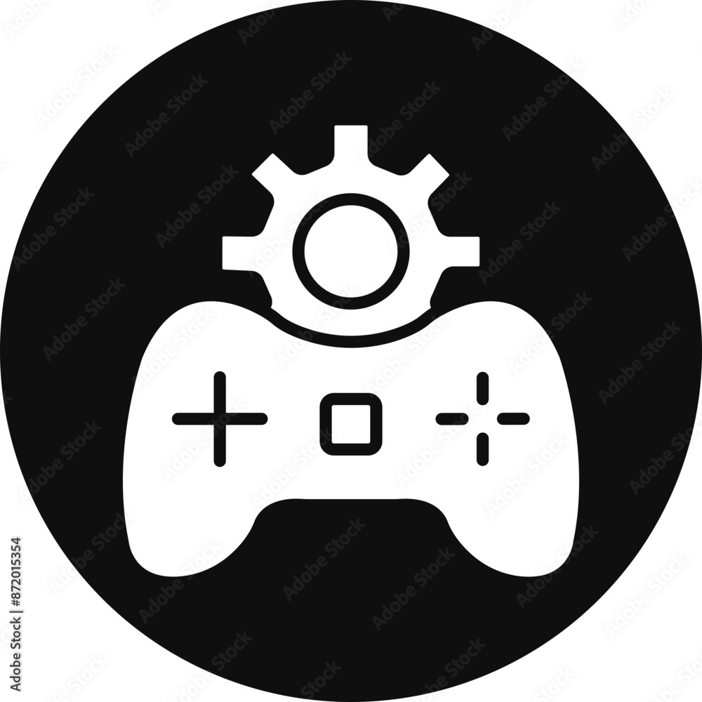 Game Developer Glyph Black Circle Icon Game Developer Glyph Black Circle Icon