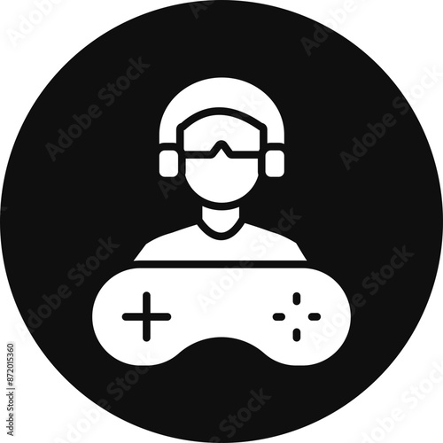 Royale Glyph Black Circle Icon