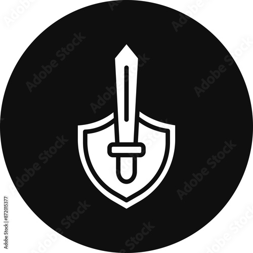 Rpg Game Glyph Black Circle Icon