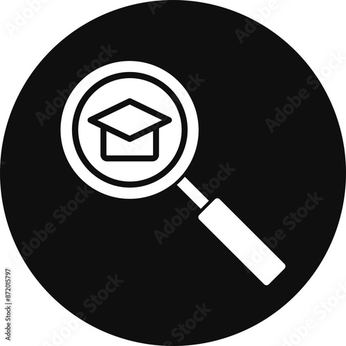 Researcher Glyph Black Circle Icon